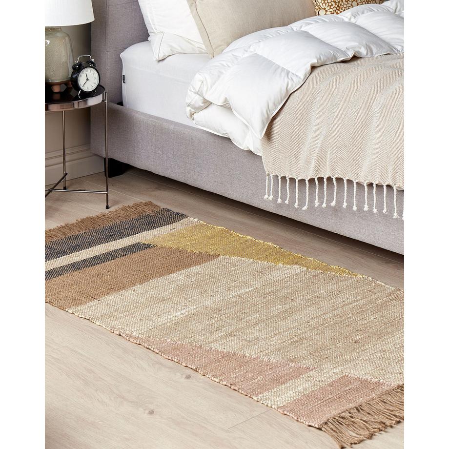 Beliani Teppich aus Jute Boho SAMLAR  