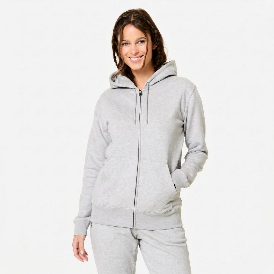 Fitness-Sweatshirt mit Reissverschluss aus Fleece ,