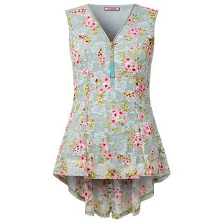 Joe Browns Top Senza Maniche Fantasia Floreale Cerniera  