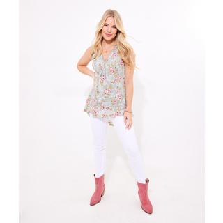 Joe Browns Top Senza Maniche Fantasia Floreale Cerniera  
