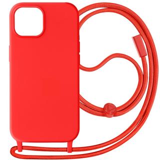 Avizar  Coque Cordon iPhone 15 Rouge 