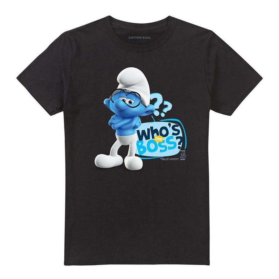T-ShirtMotif Schtroumpf À Lunettes Who´s The Boss?