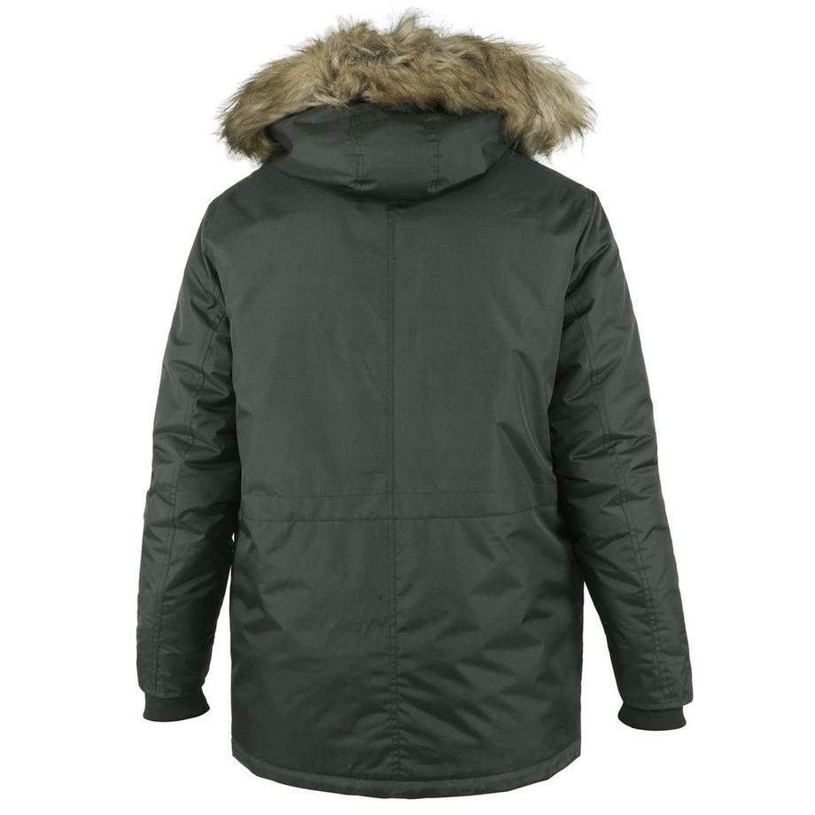 Duke Lovett D555 Parka à bordure en fausse fourrure  