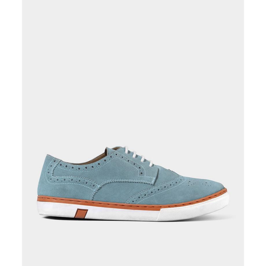 Schnürbare Brogue-Pumps aus Wildleder