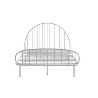 Vente-unique Bett - 140 x 190 cm - Metall - Weiß - ISELIA  