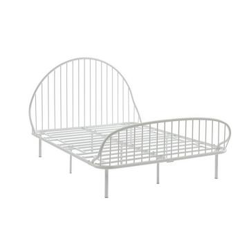 Bett - 140 x 190 cm - Metall - Weiß - ISELIA