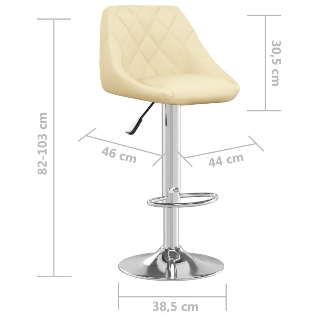 VidaXL Tabouret de bar cuir artificiel  