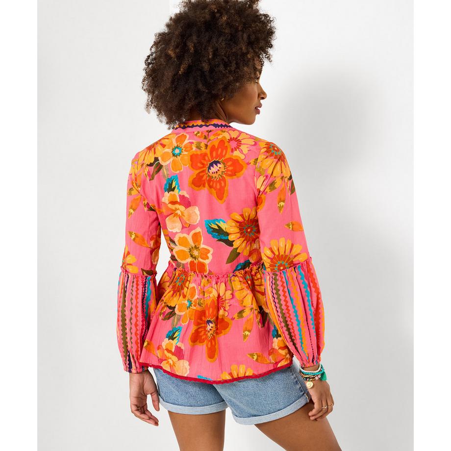 Joe Browns Camicetta a maniche lunghe con motivo floreale e orlo a balze  