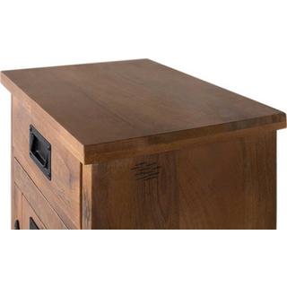 mutoni Table de nuit en manguier naturel 51x64  