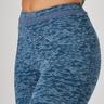 NYAMBA  Leggings Fitness Baumwolle dehnbar hohe Taille Mesh Damen blau mit Print Blau