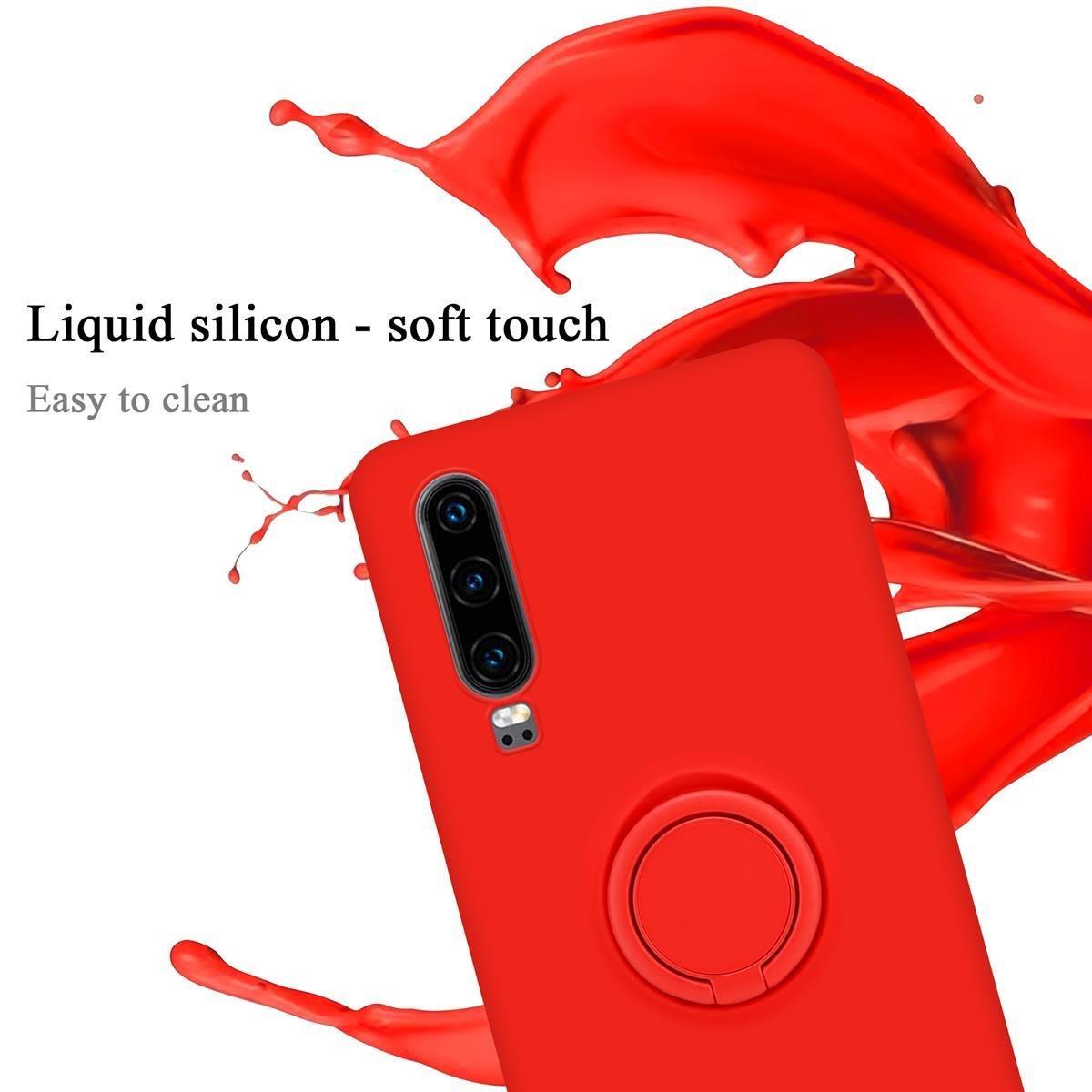 Cadorabo  Housse compatible avec Huawei P30 - Coque de protection en silicone TPU flexible avec anneau 