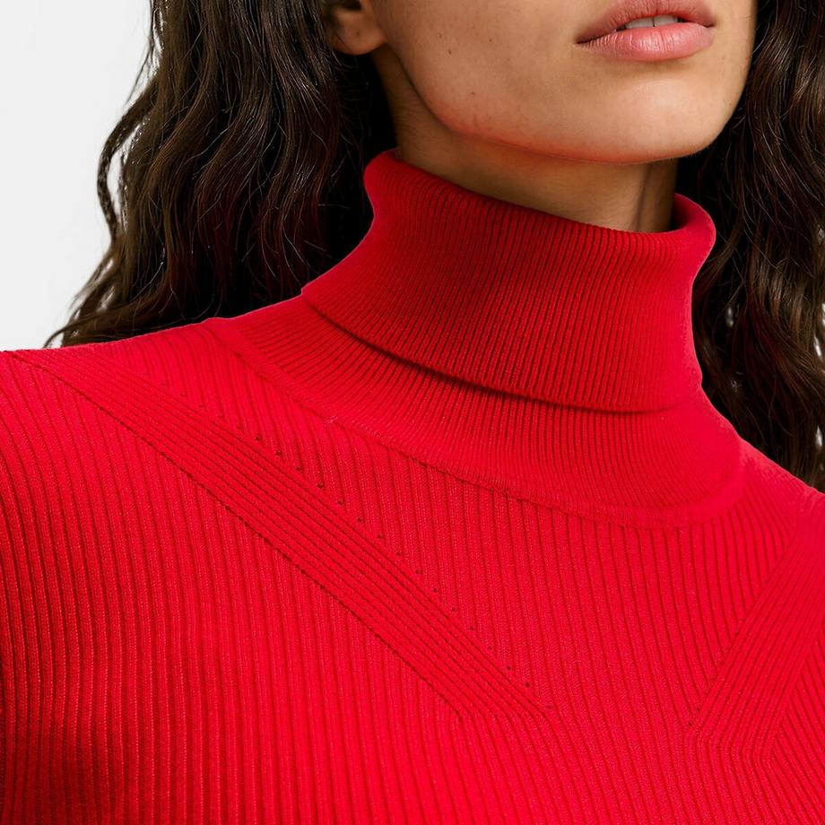La Redoute Collections  Pull col roulé en fine maille avec fantaisie de maille à l'encolure 