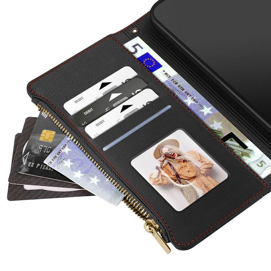 Avizar  Étui Portefeuille pour Galaxy S25 à Zip 