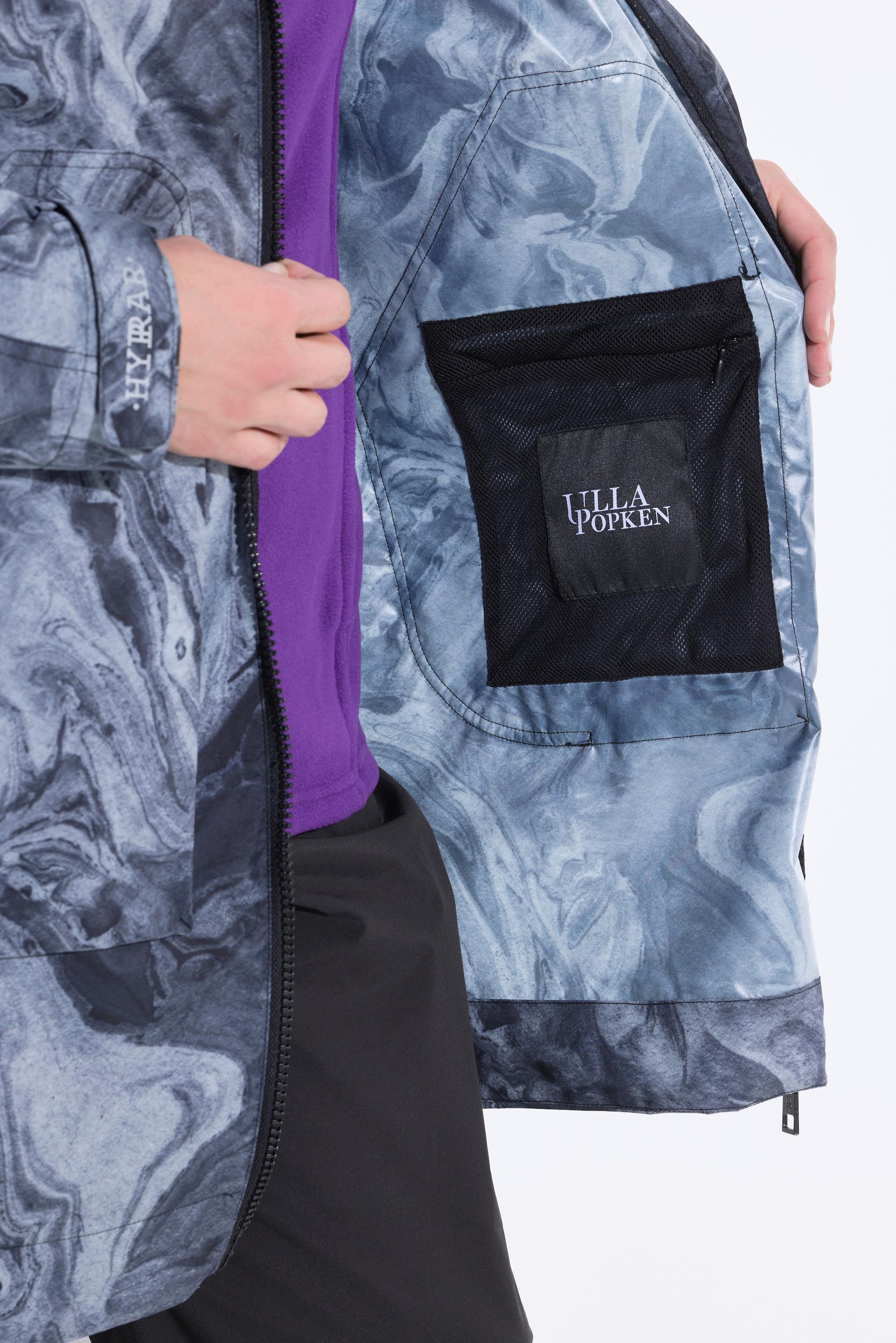 Ulla Popken Impermeabile svasato con cerniere laterali e cappuccio  