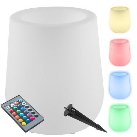 Tectake Pot de fleurs LED LUMINOUS CURVE POT avec éclairage LED 12 W  