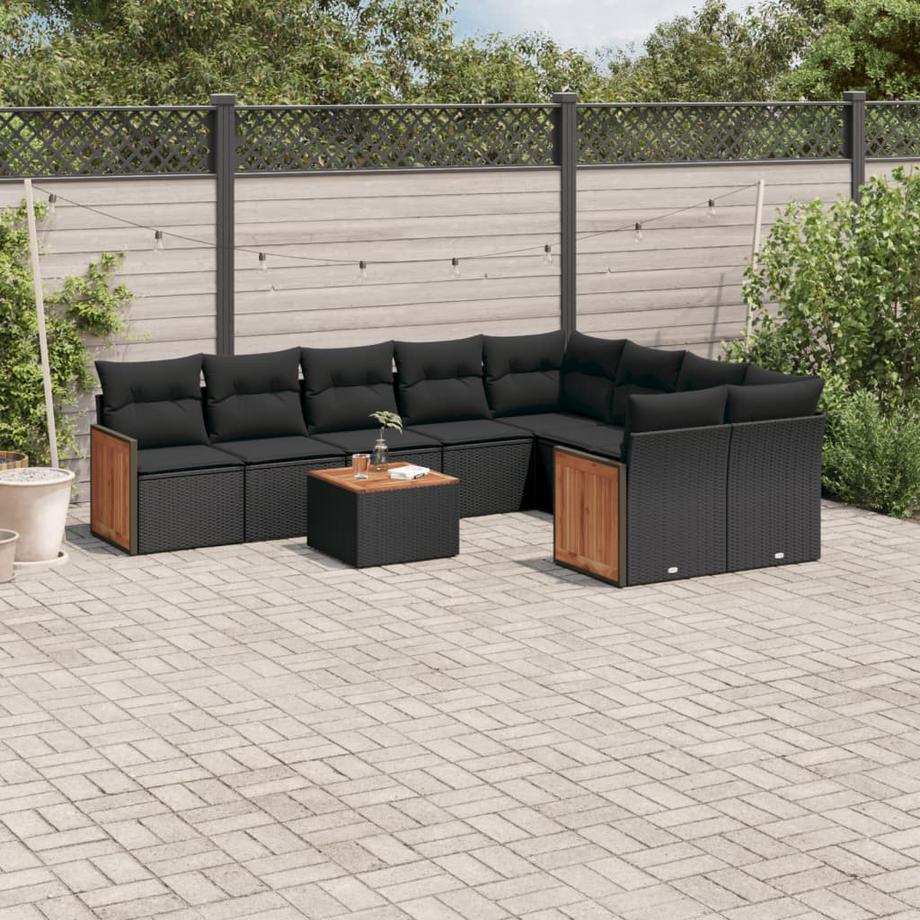VidaXL set divano da giardino Polirattan  