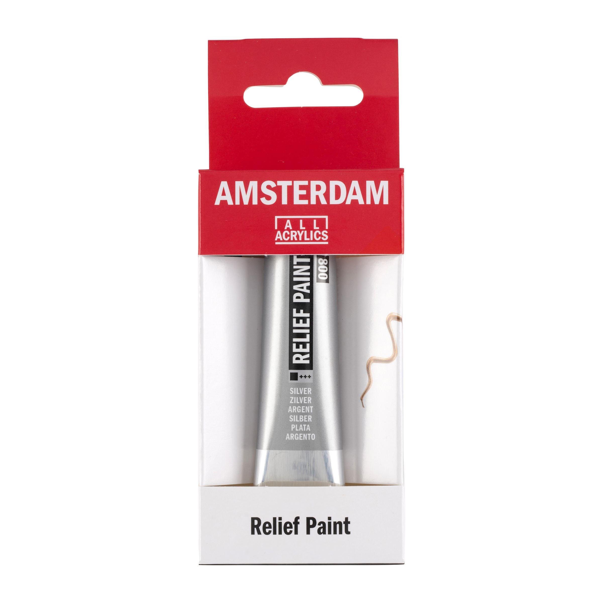 Royal Talens  Amsterdam 58048001 peinture acrylique 20 ml Argent Tube 