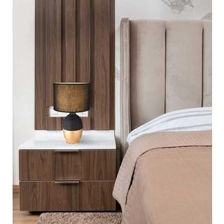 mutoni Lampada da tavolo Valentino ceramica nera 1xE14  