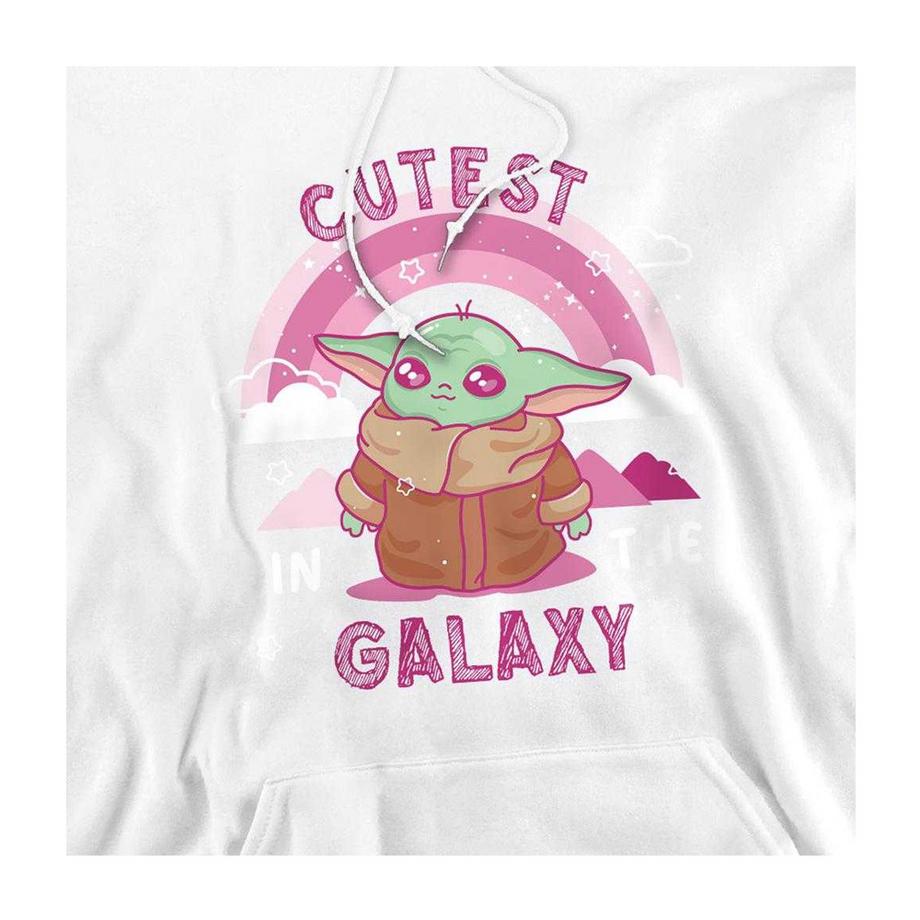 STAR WARS Felpa Con Cappuccio Grogu Cutest In The Galaxy Manica Lunga  