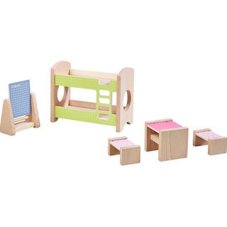 HABA  Little Friends – Puppenhaus-Möbel Kinderzimmer für Geschwister 