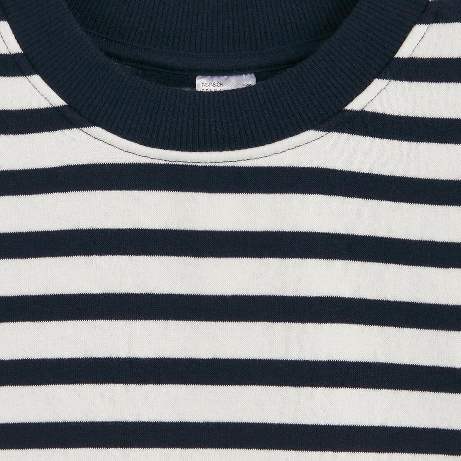 La Redoute Collections  Robe pull manches longues rayée en molleton 