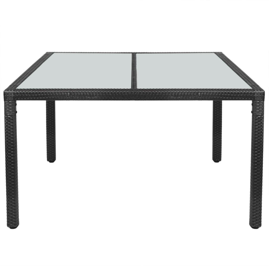 VidaXL Table à manger de jardin rotin synthétique  