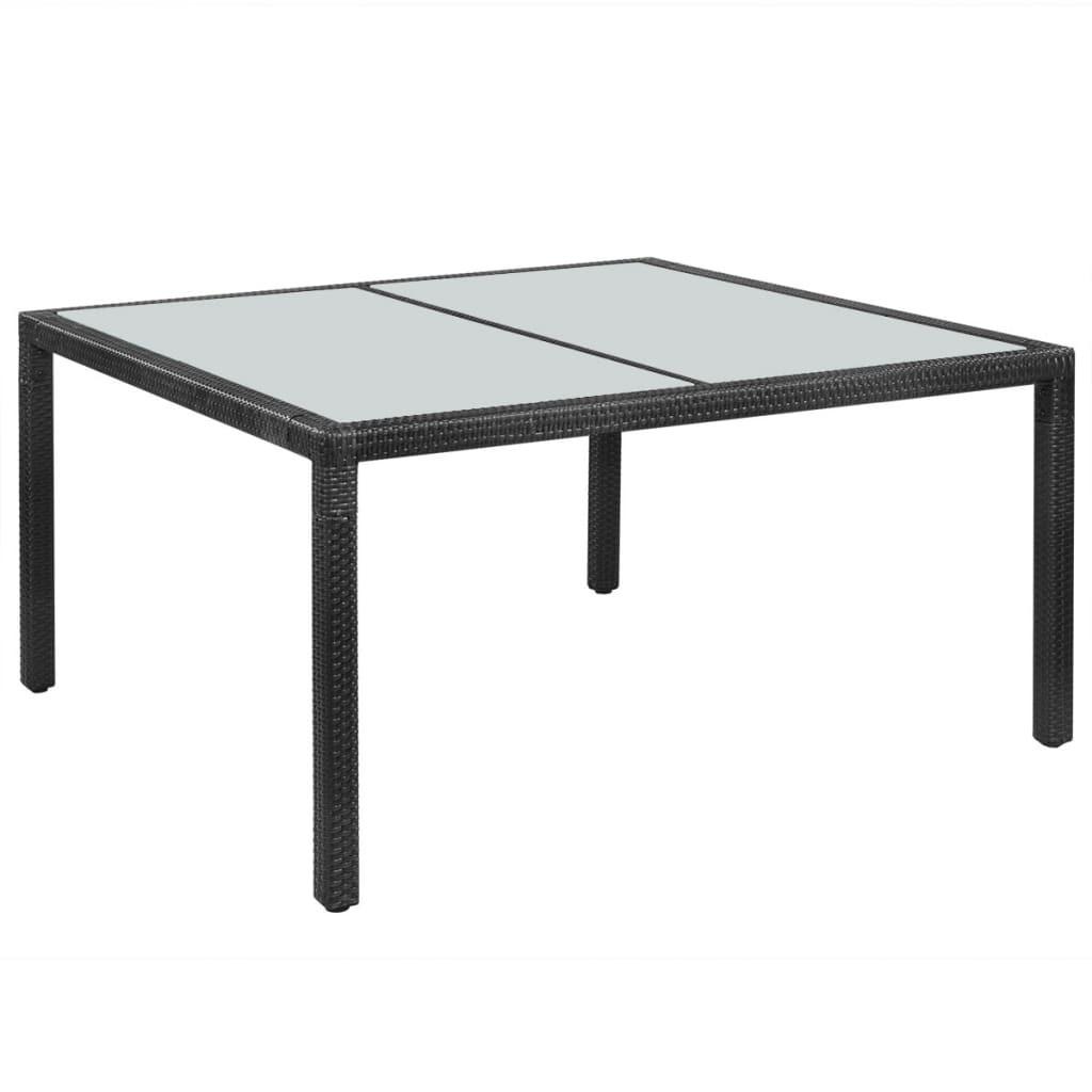 VidaXL Table à manger de jardin rotin synthétique  