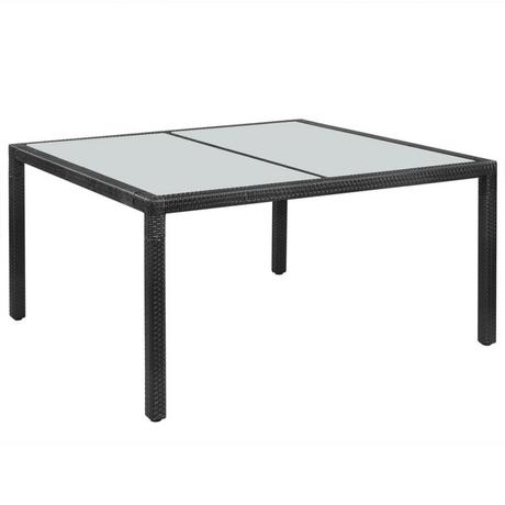 VidaXL Table à manger de jardin rotin synthétique  