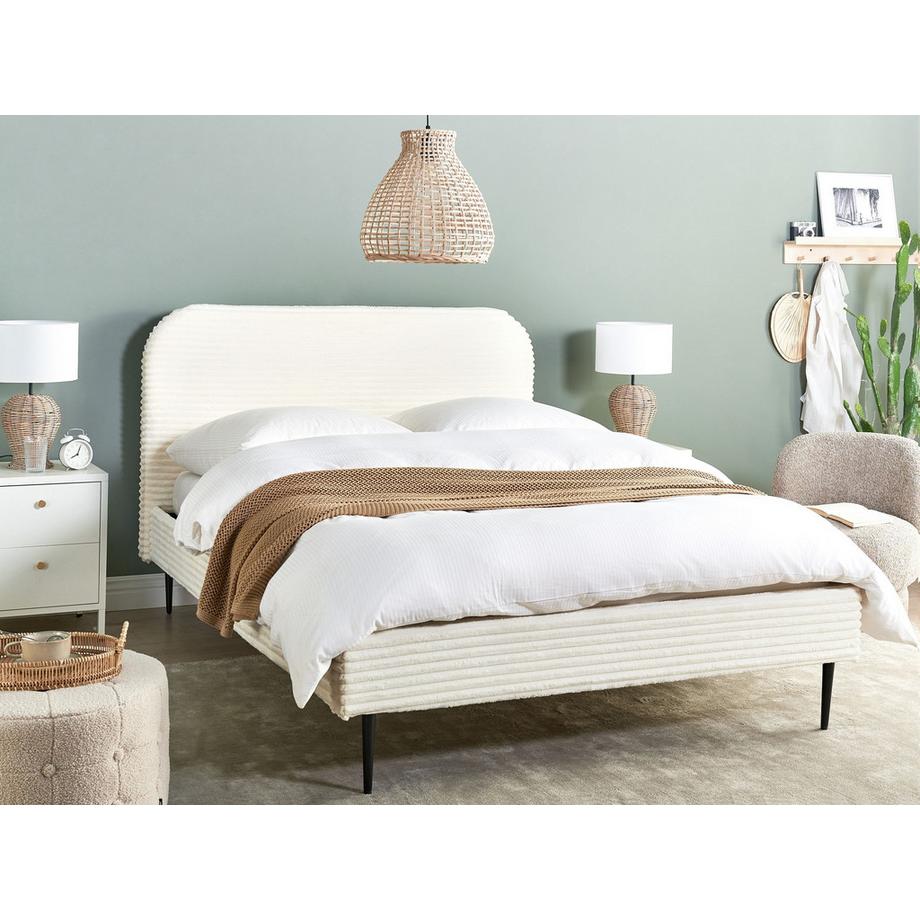 Beliani Letto en Velluto a coste  FLAYAT  