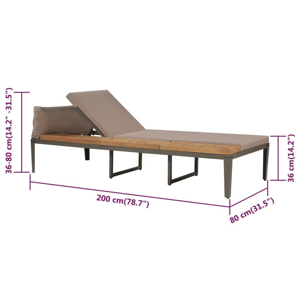 VidaXL Garten sonnenliege holz  