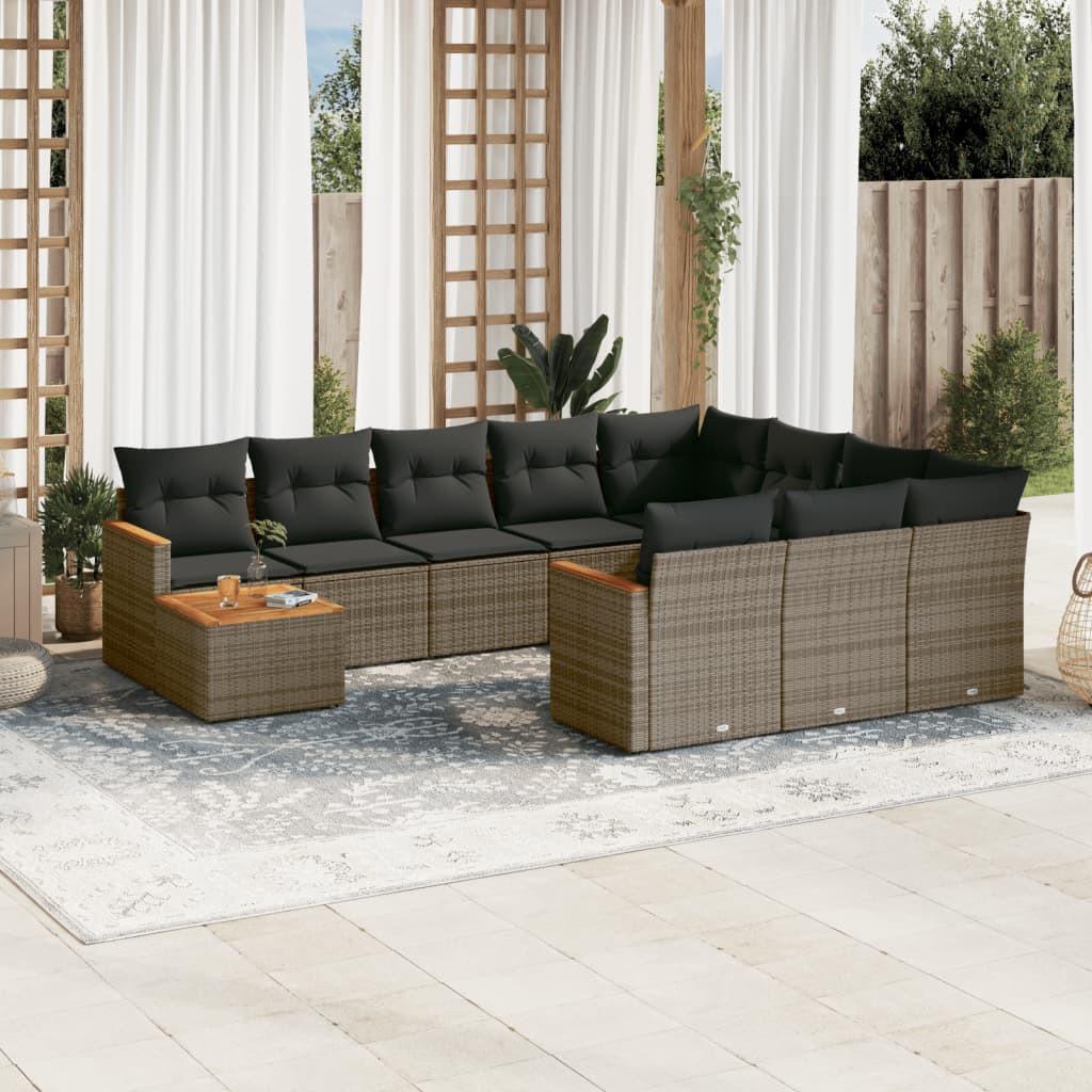 VidaXL set divano da giardino Polirattan  