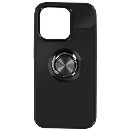 Avizar  Coque Anneau iPhone 15 Pro, Souple Noir 