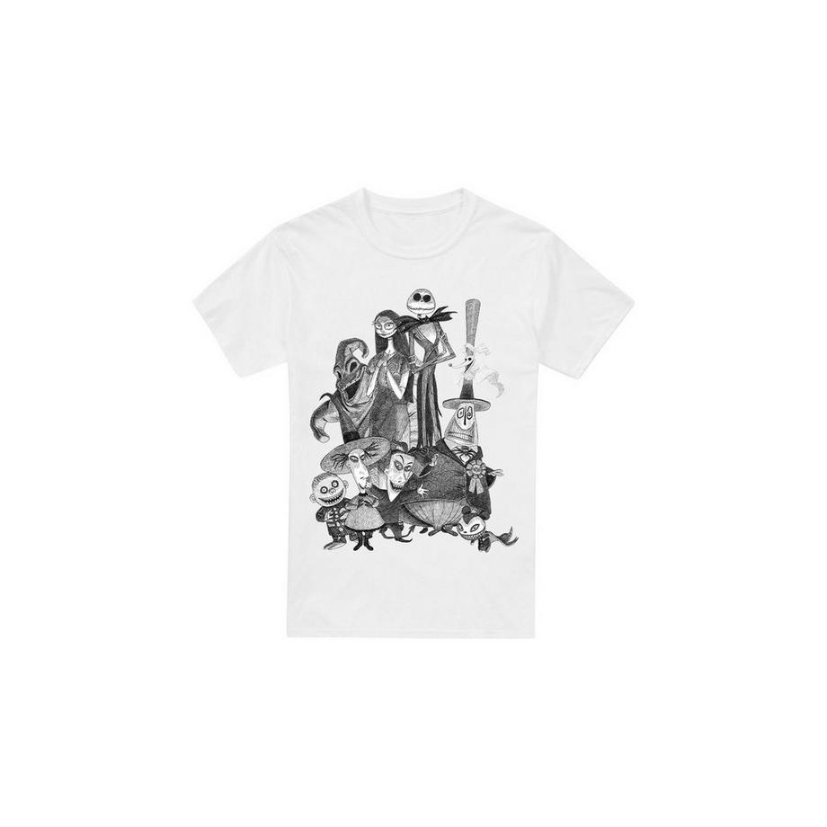 Maglietta Jack Sally Disegno Del Mostro