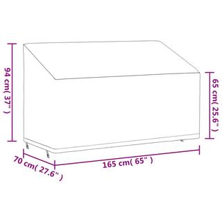 VidaXL Housse de banc tissu  