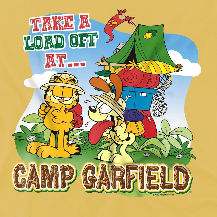 Garfield T-Shirt Camp Stampato  