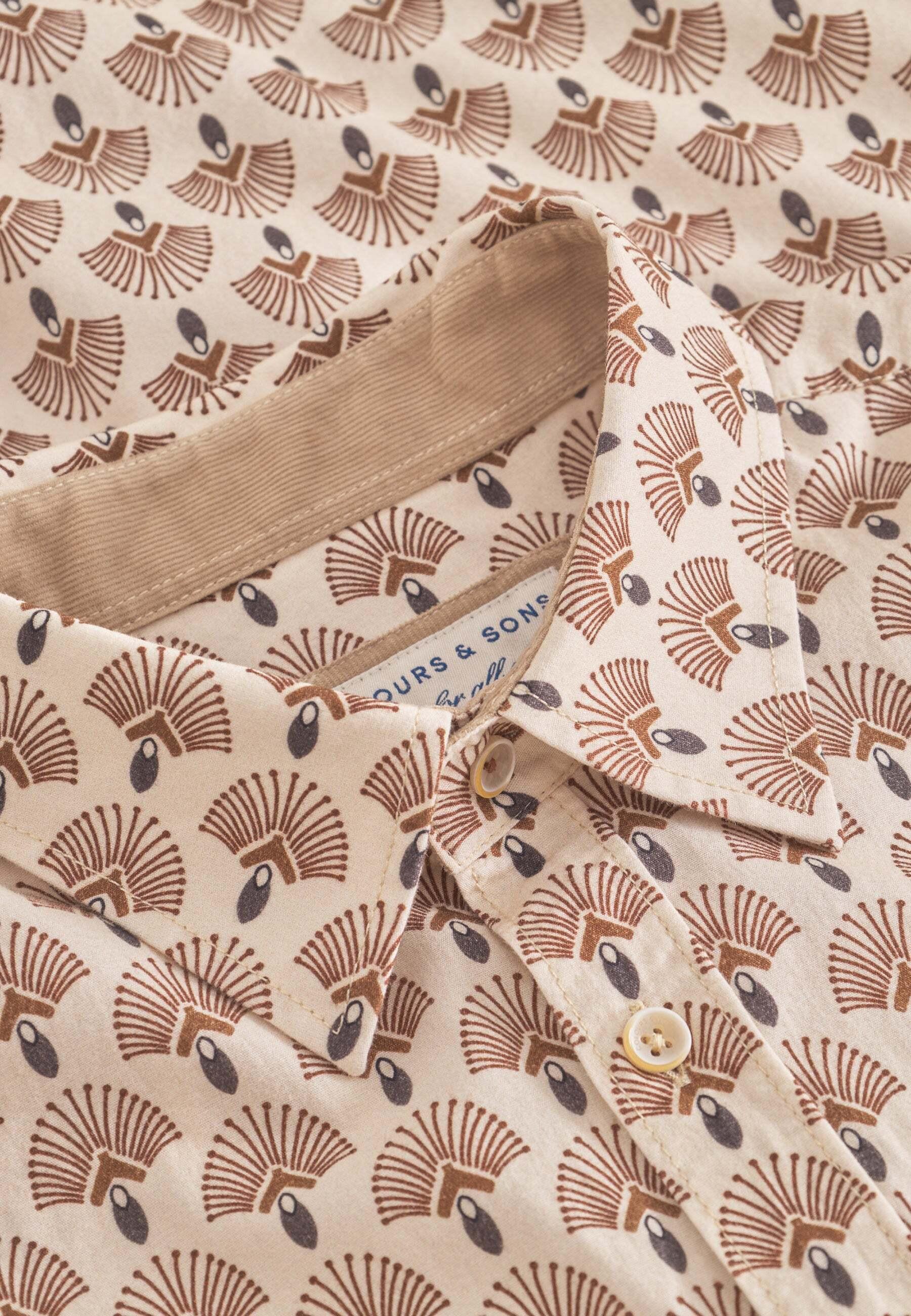 Colours & Sons Camicia Maniche Lunghe Stampata Art Déco  