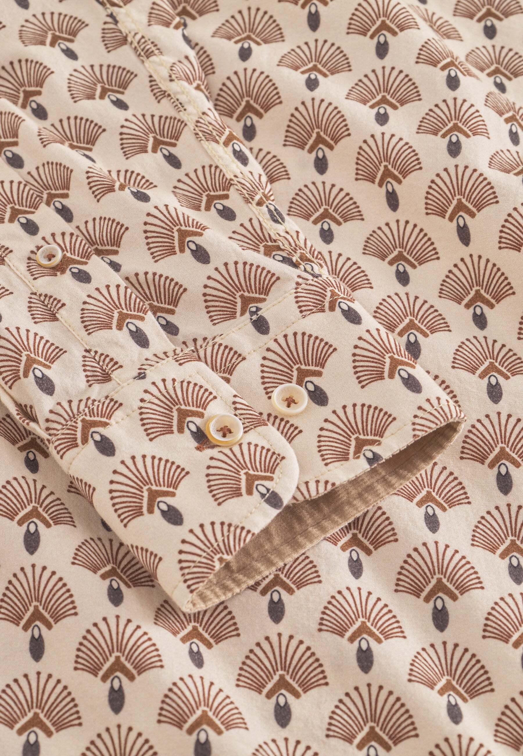 Colours & Sons Camicia Maniche Lunghe Stampata Art Déco  