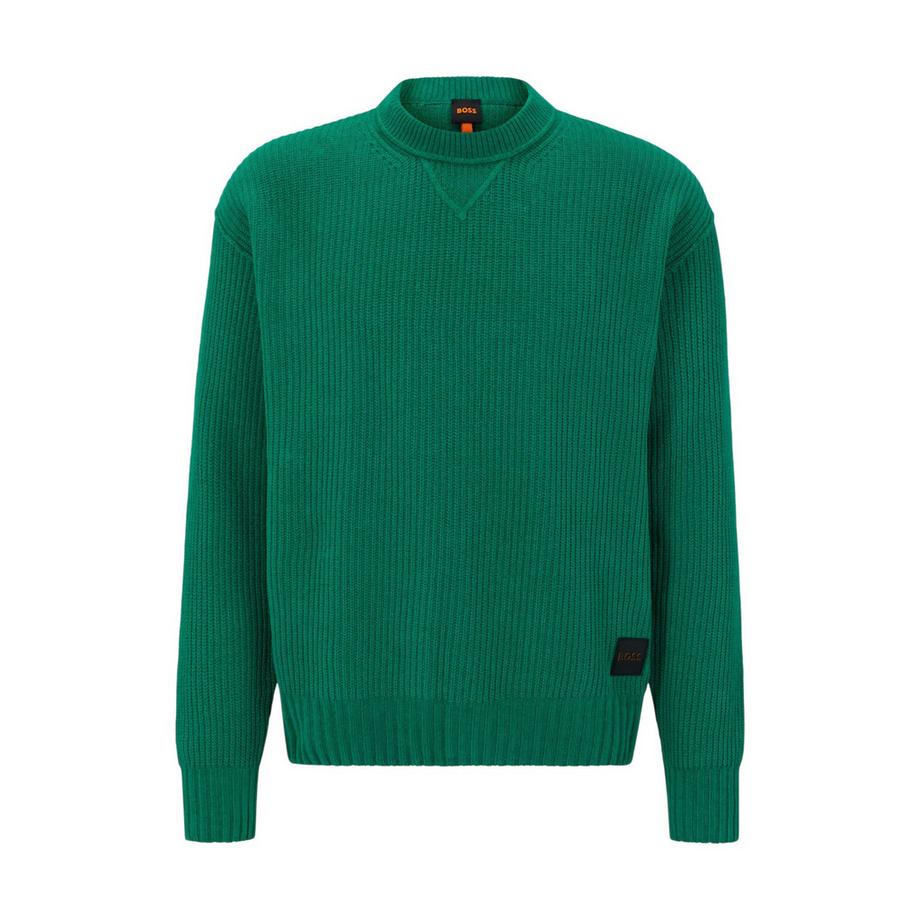 Pullover Top, Gerippt, Regulär