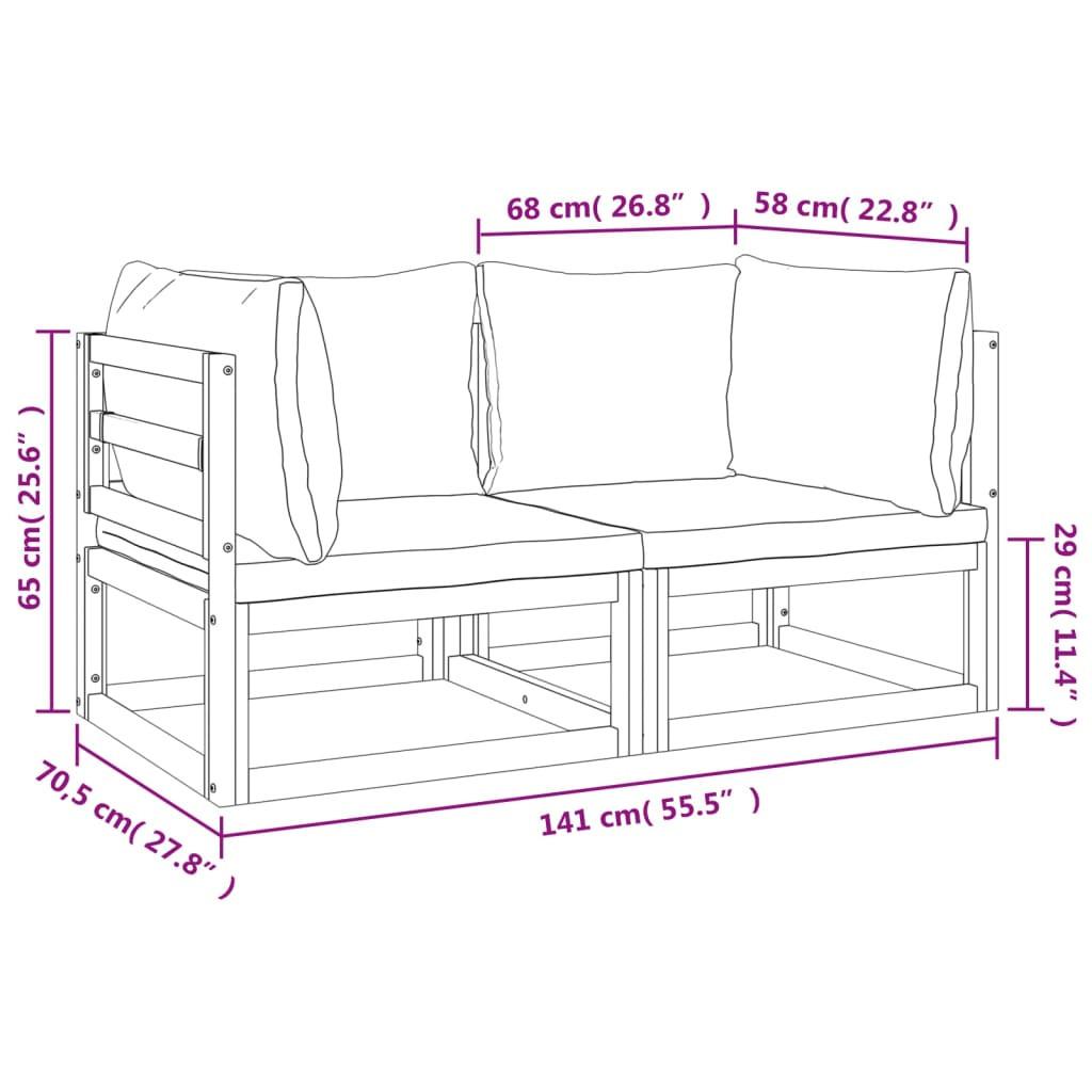 VidaXL Ecksofa akazienholz  