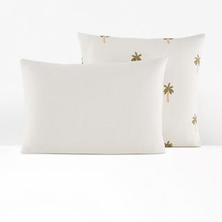 La Redoute Intérieurs Ravenel Cotone Lino Lavato Federa Ricamata  