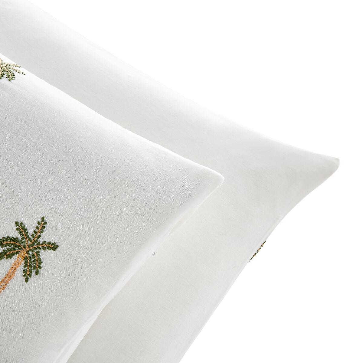 La Redoute Intérieurs Ravenel Cotone Lino Lavato Federa Ricamata  