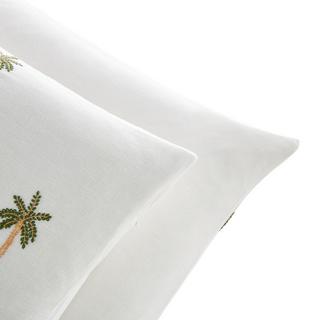 La Redoute Intérieurs Ravenel Cotone Lino Lavato Federa Ricamata  