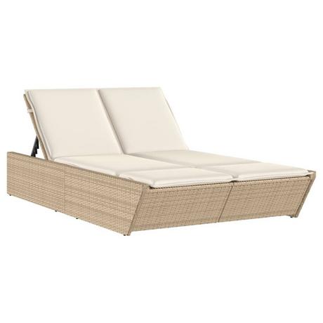 VidaXL Chaise longue double rotin synthétique  