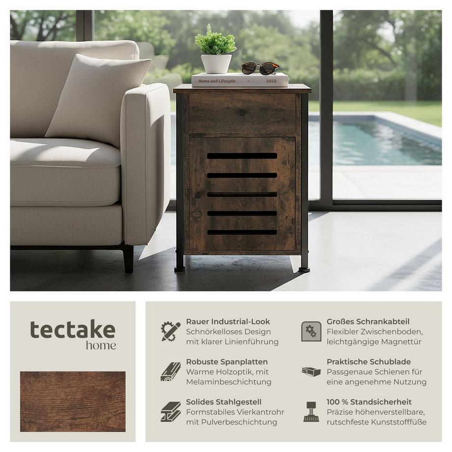 Tectake Table de chevet Waterford  