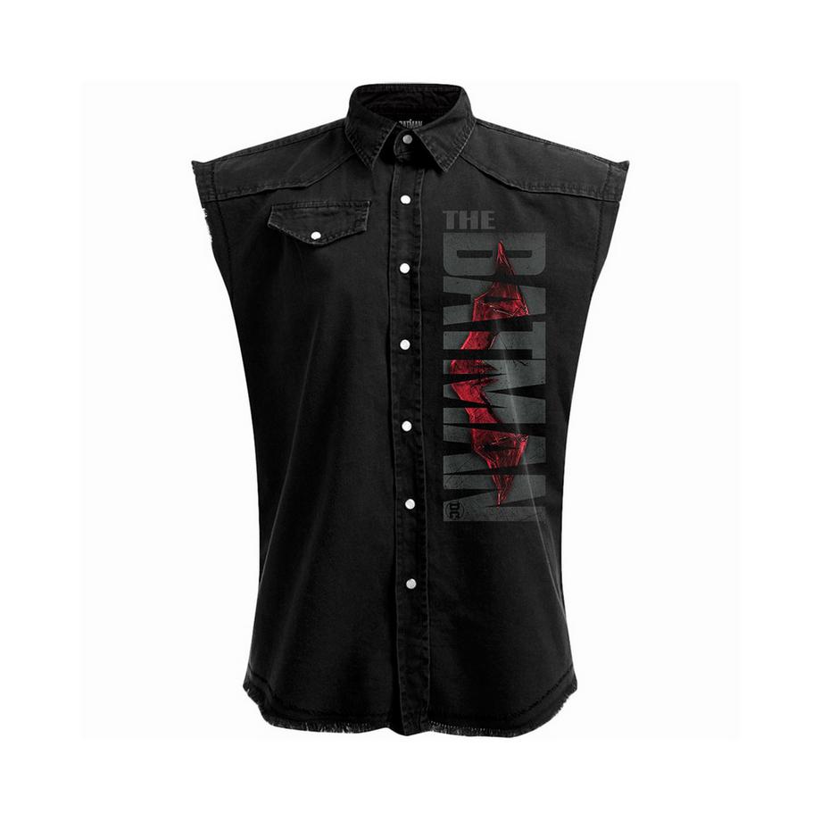 Camicia Logo Lavaggio A Pietra Stampa Posteriore Senza Maniche