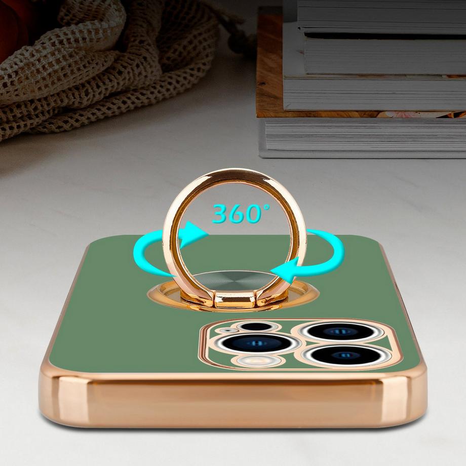 Cadorabo  Hülle für Apple iPhone 14 PRO MAX mit Ring - Schutzhülle 
