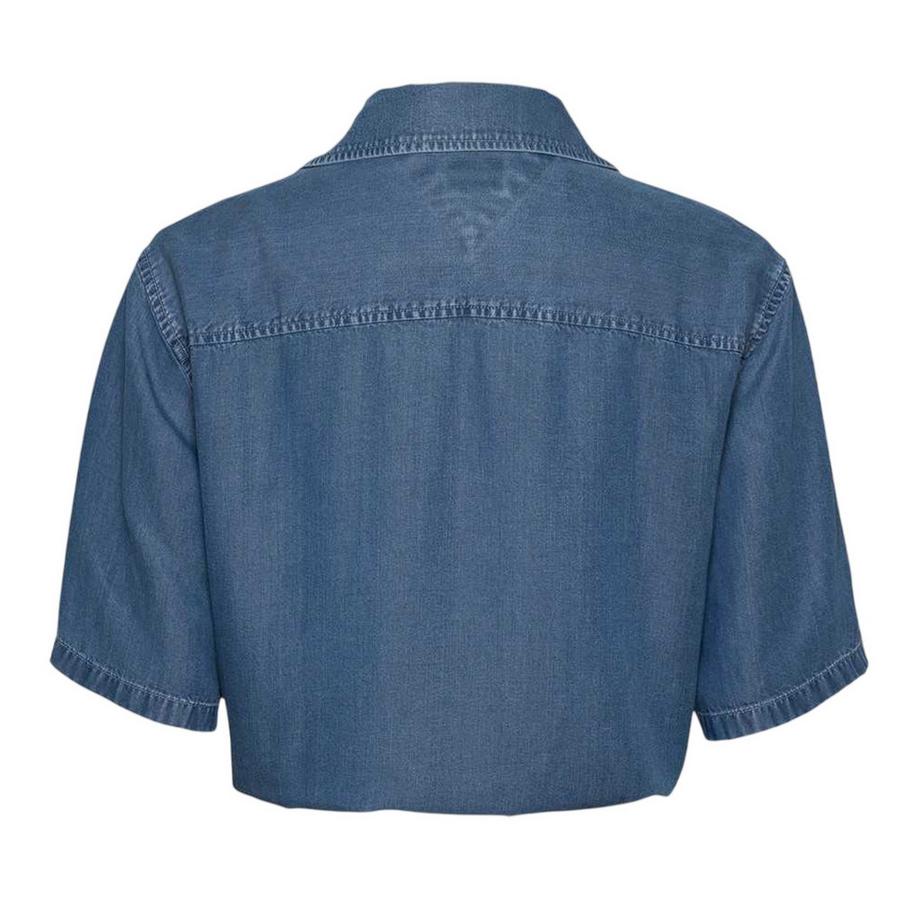 TOMMY JEANS  Camicia Ritagliata Chambray Orlo Annodato 