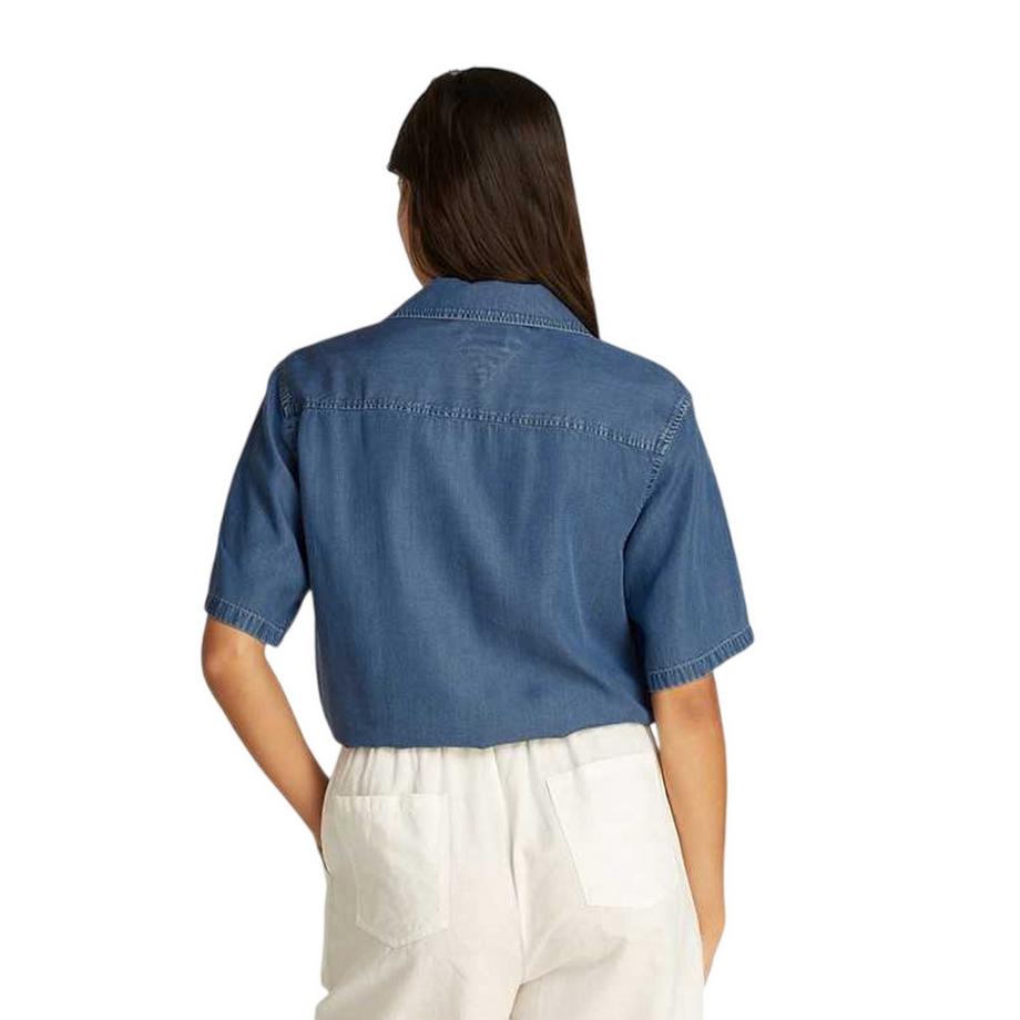 TOMMY JEANS  Camicia Ritagliata Chambray Orlo Annodato 