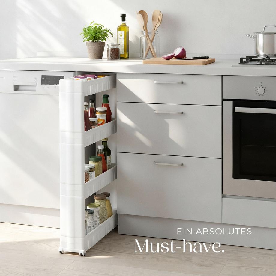 Tectake Desserte faible largeur JOE 4 niveaux  