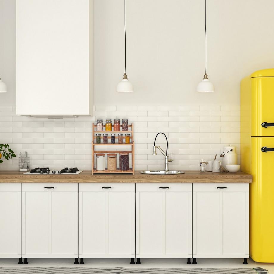 Northio Étagère à épices en bambou 3 étagères  